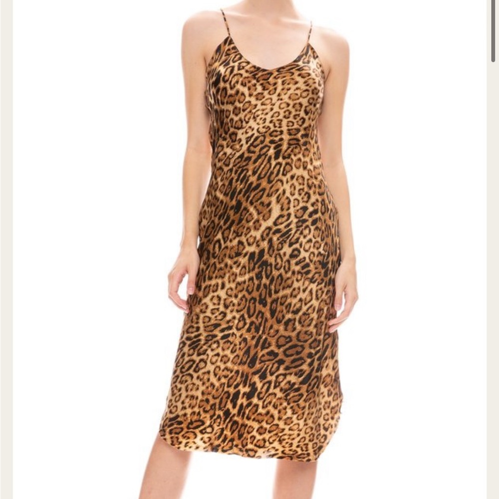 NILI LOTAN -Leopard Slip Dress